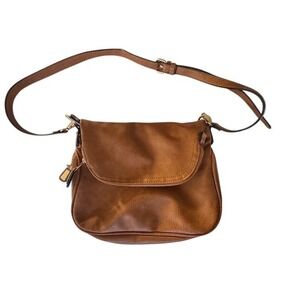 Moda Luxe‎ Leather Crossbody Purse Bag with Gold Tone Hardware